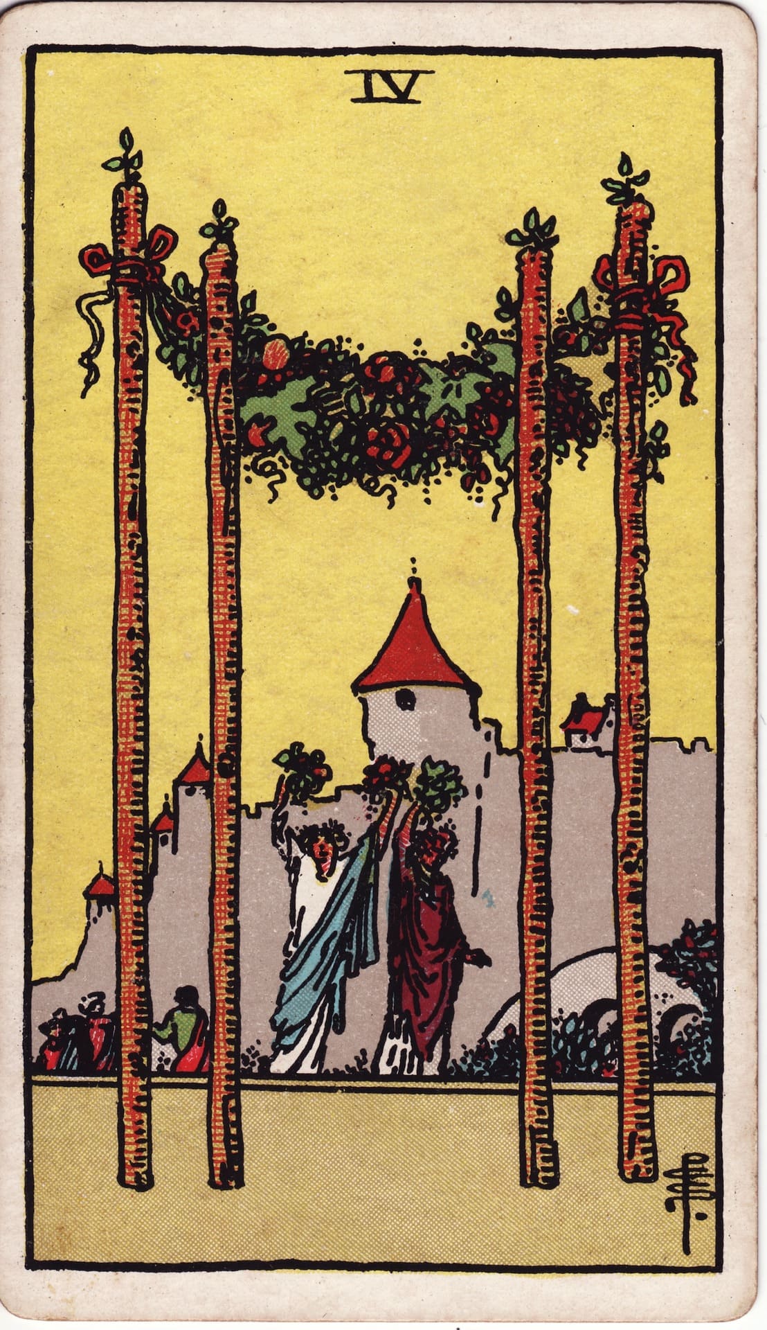 Four of Wands (완드 4)